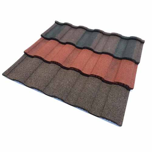 Long Span Sheet Heat Resistant Save Labor Installation Stone Coated Metal Roof Tiles