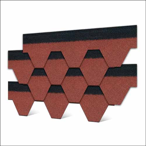 New arrival customized red color roof flashing bituminous mosaic type asphalt shingles